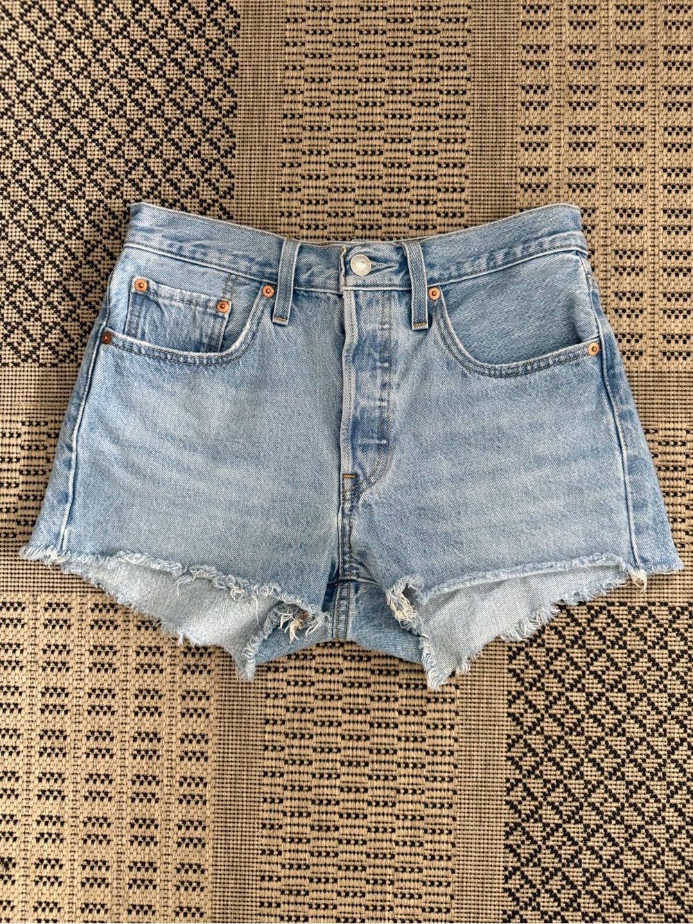 Levi 501 Light Wash Denim Shorts